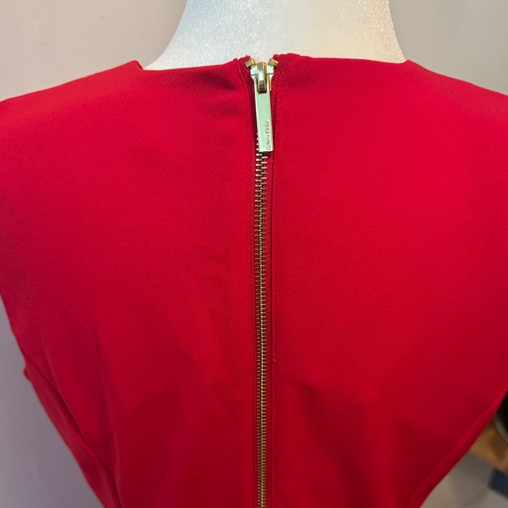 Calvin Klein Red sleeveless work party Dress - Picture 7 of 12